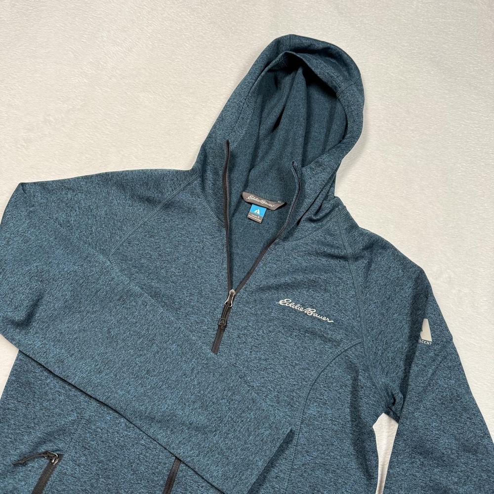 Eddie Bauer Jacket Womens Small Blue‎ First Ascent Hooded Full Zip Performance